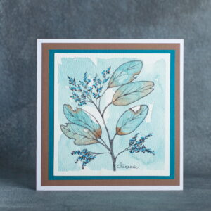 Teal and Brown Fall Leaves